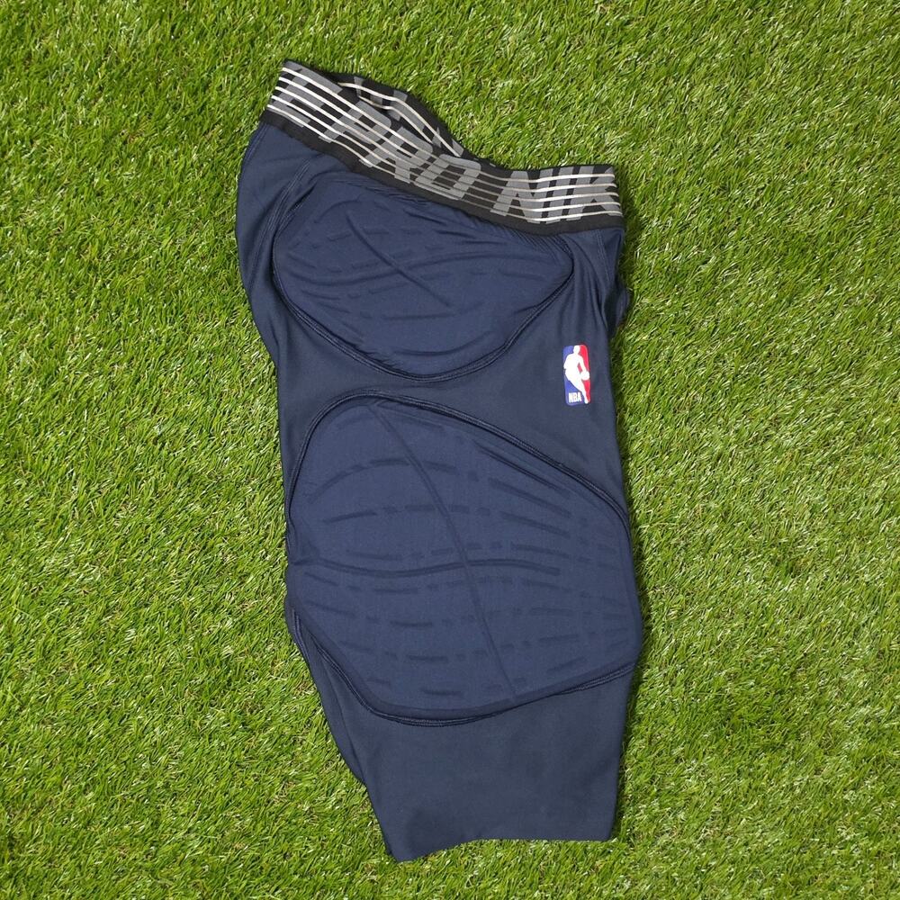 Nike Pro Hyperstrong NBA Padded Compression Shorts 881966-419 Blue Men's L-TALL